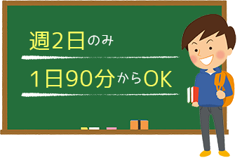 週2日のみ・1日90分からOK